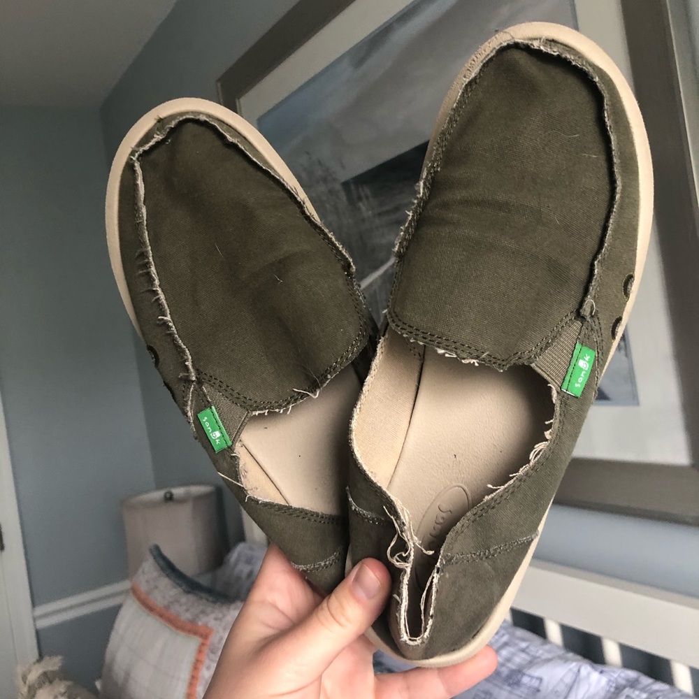 Olive Green Sanuk Street Walkers
